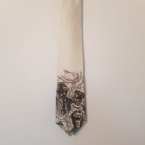 [J. GARCIA] Gestural Portrait Silk Tie